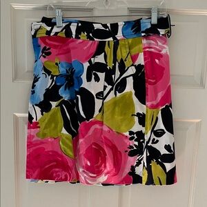 Trina Turk A-Line Skirt - Pink, Blue, Green Floral